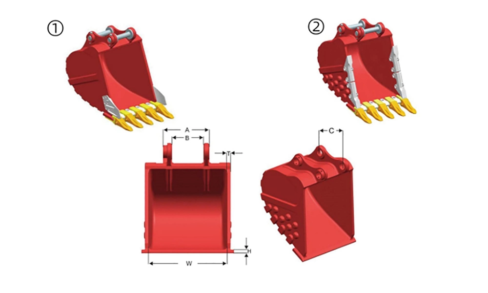 Wanxin Hubei Link Connector Ex200 Excavator Bucket Teeth Hitachi 0.45cbm-1.6cbm