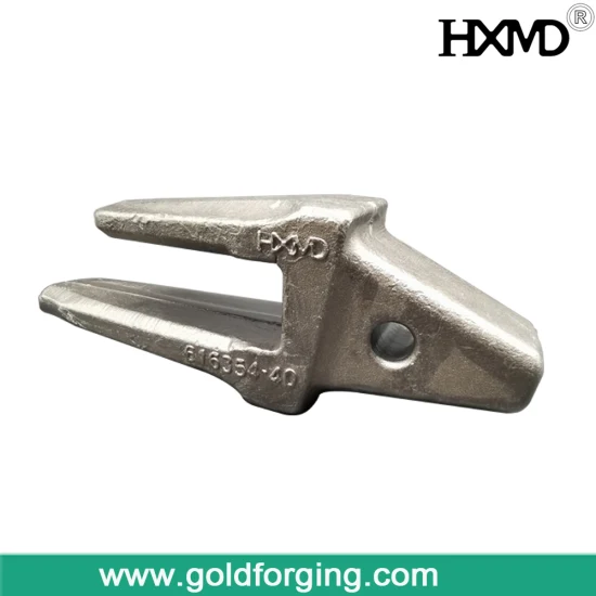 Adaptador de dente de forjamento dourado para adaptador de balde forjado Komatsu PC200, dentes e pino de dente